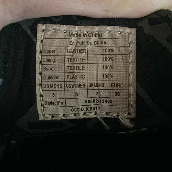 T.U.K. Black leather creepers platform shoes with lace-up detail - Picture 6 of 6